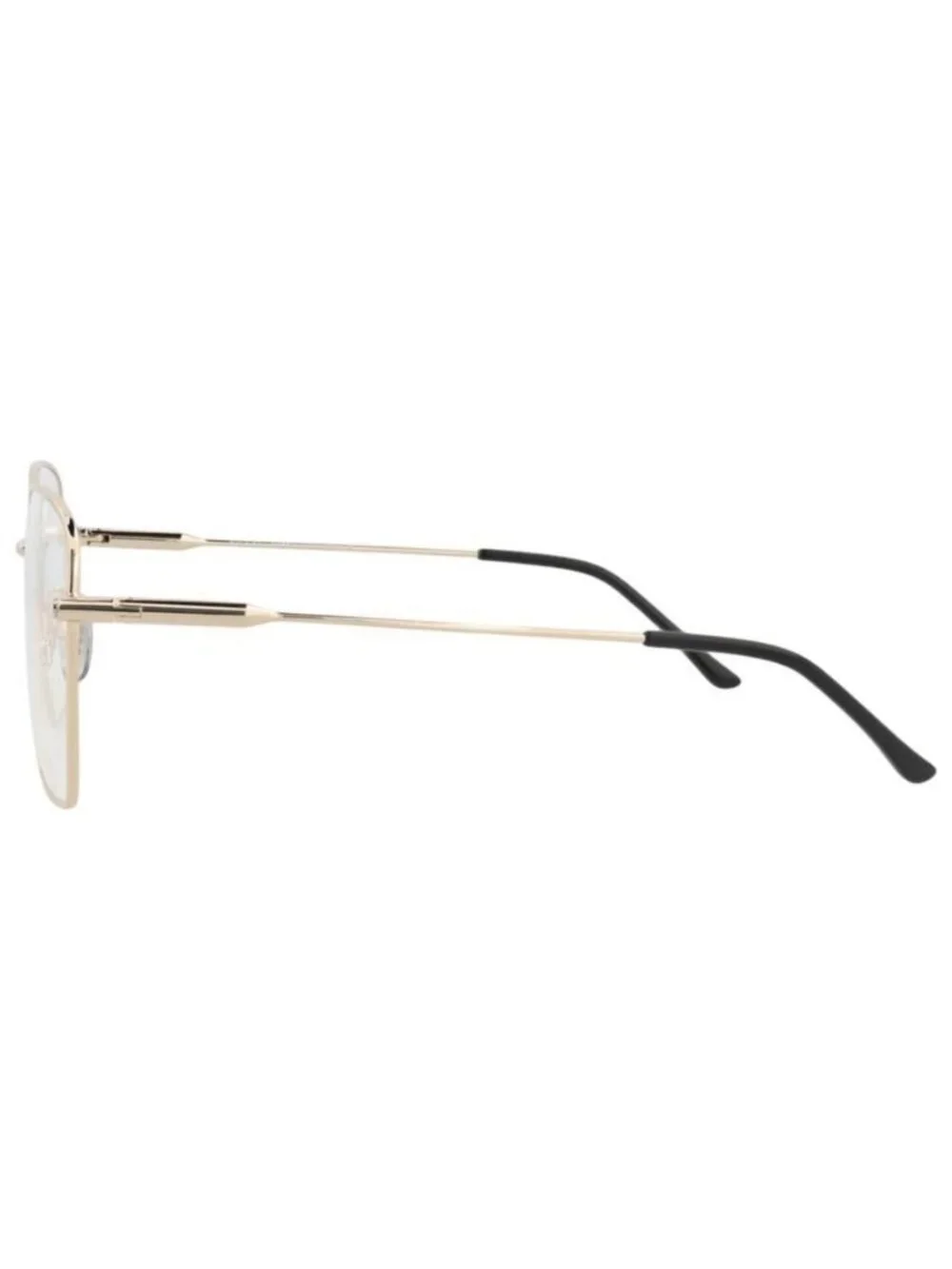 New Gucci Womens Square/Rectangle Gold Gold Transparent Fashion Designer Eyeglas